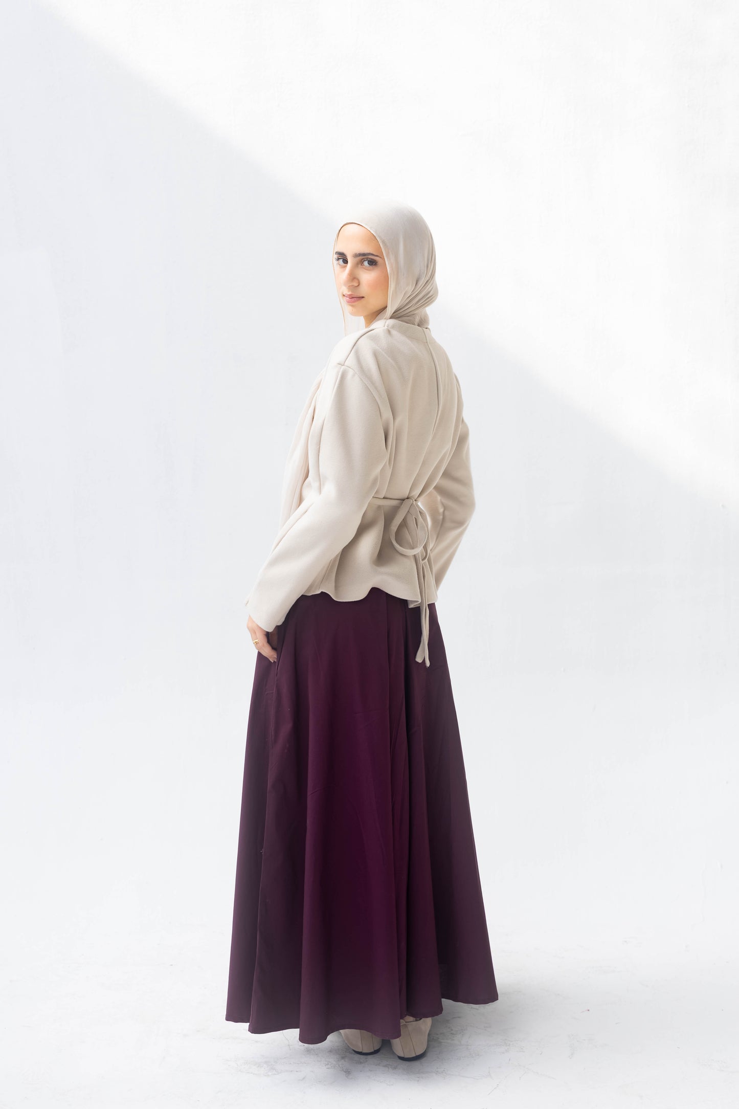 Poplin Skirt in Purple
