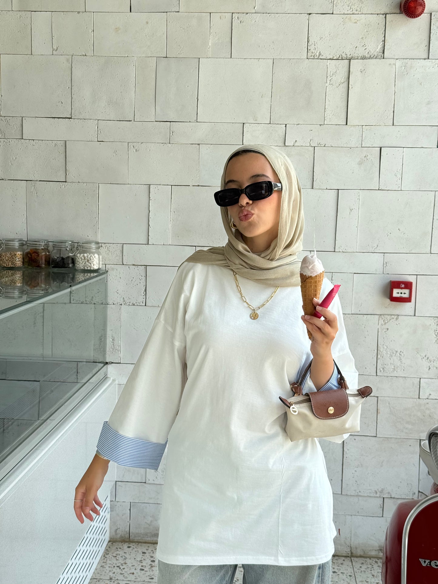 Mia Tee In White