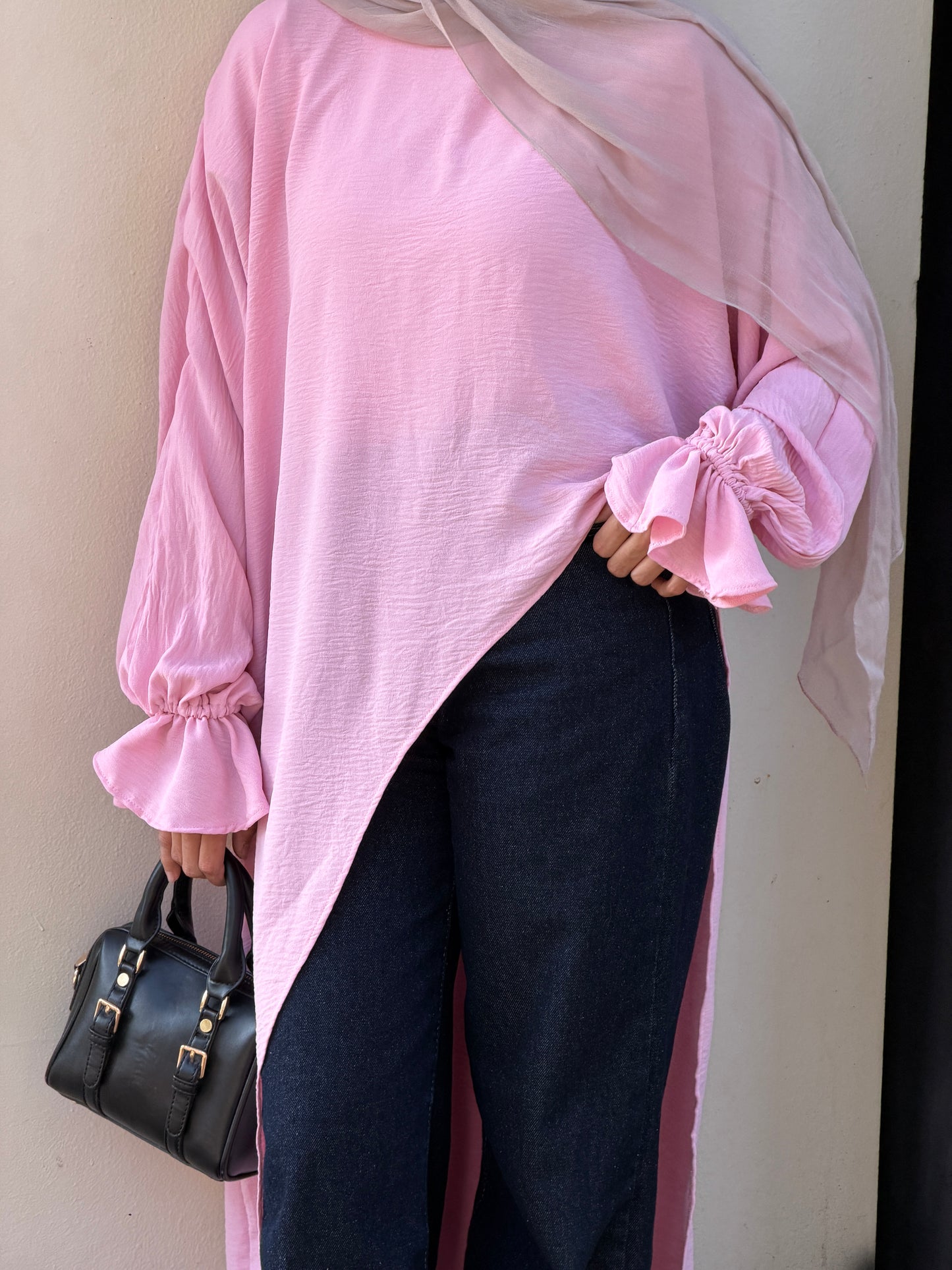 Elysian High Low Top In Pink
