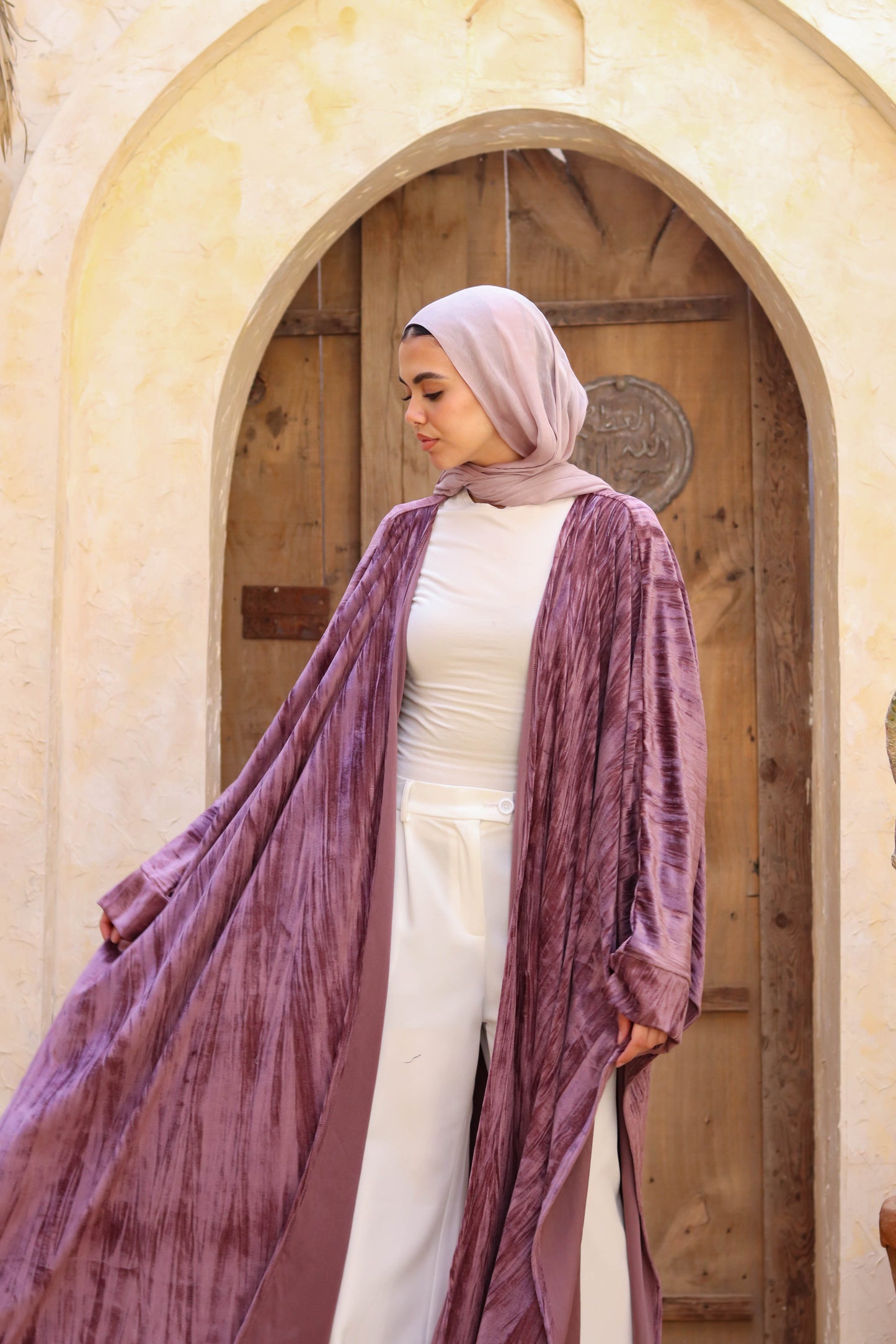 Zeina Shawl Kaftan In Cashmere