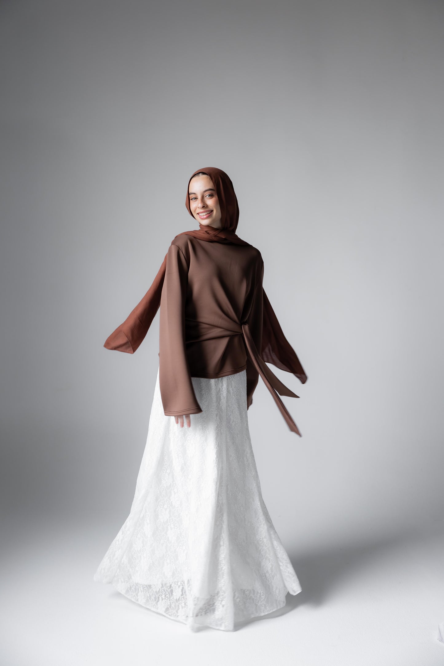 Elara Tie Top In Brown