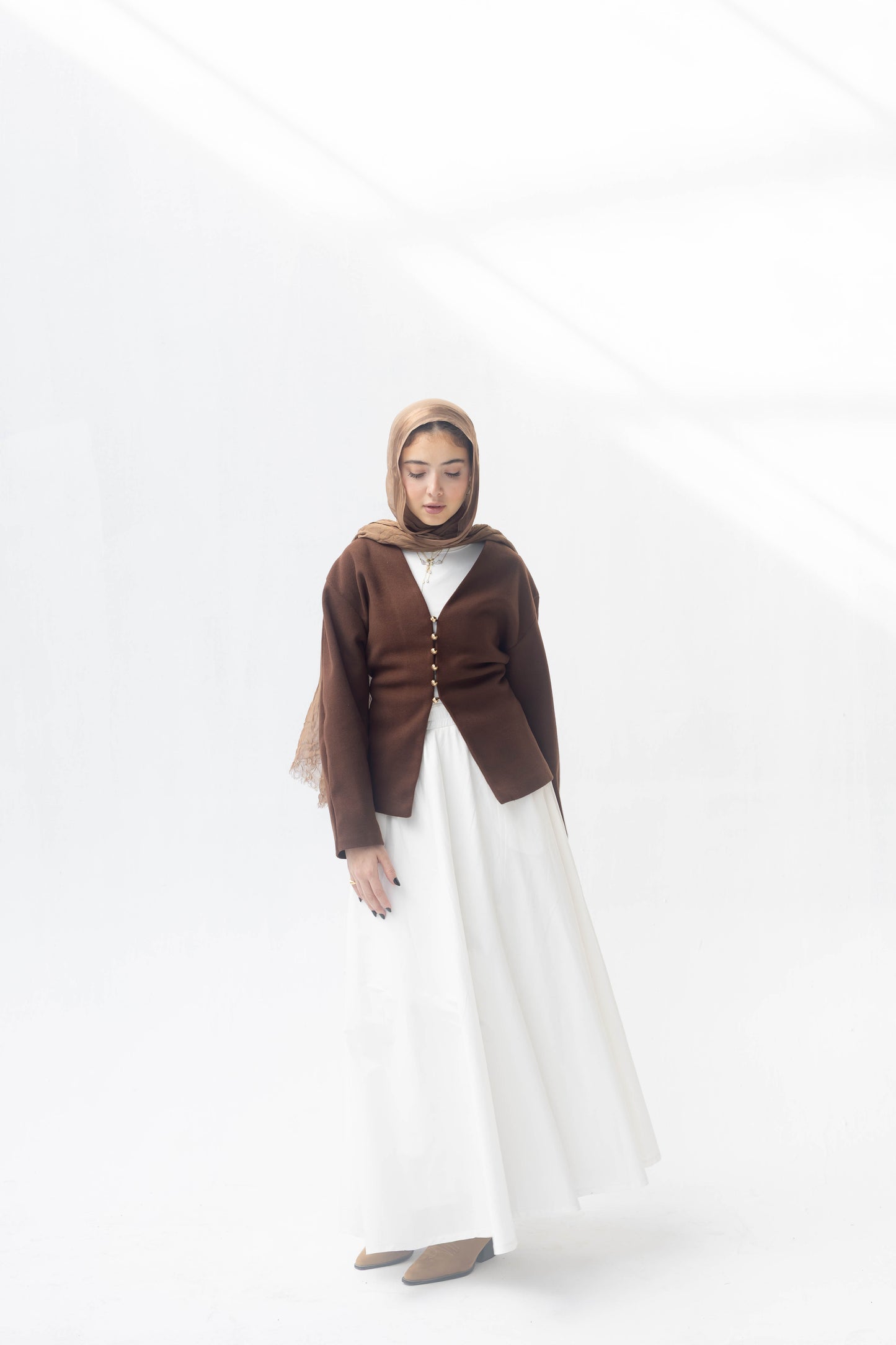 Poplin Skirt in White