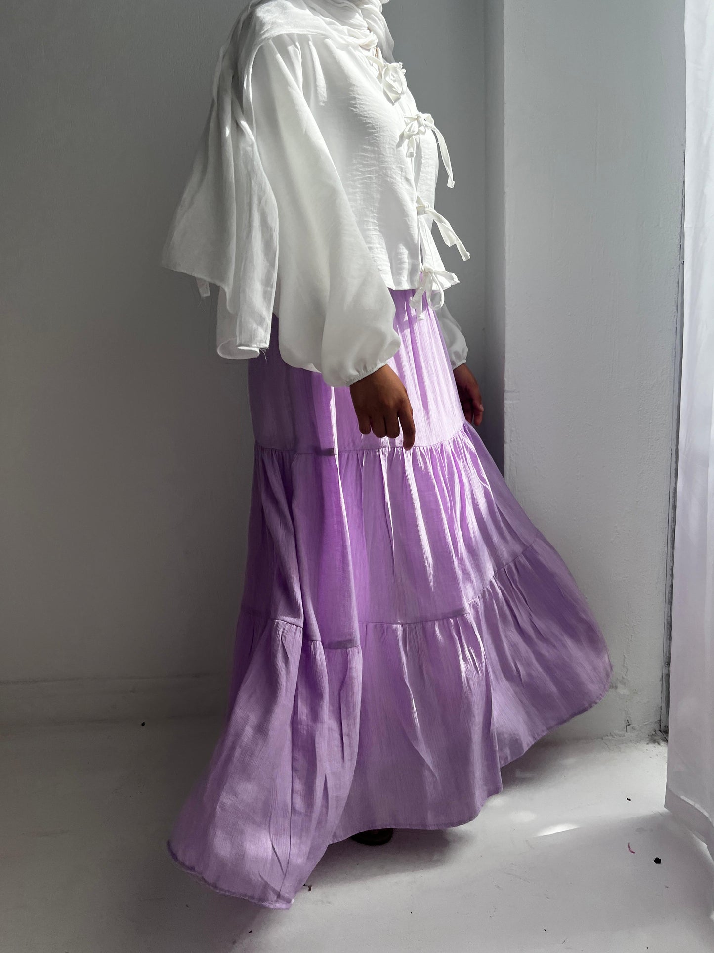 Pastel Breeze Skirt In Lavender