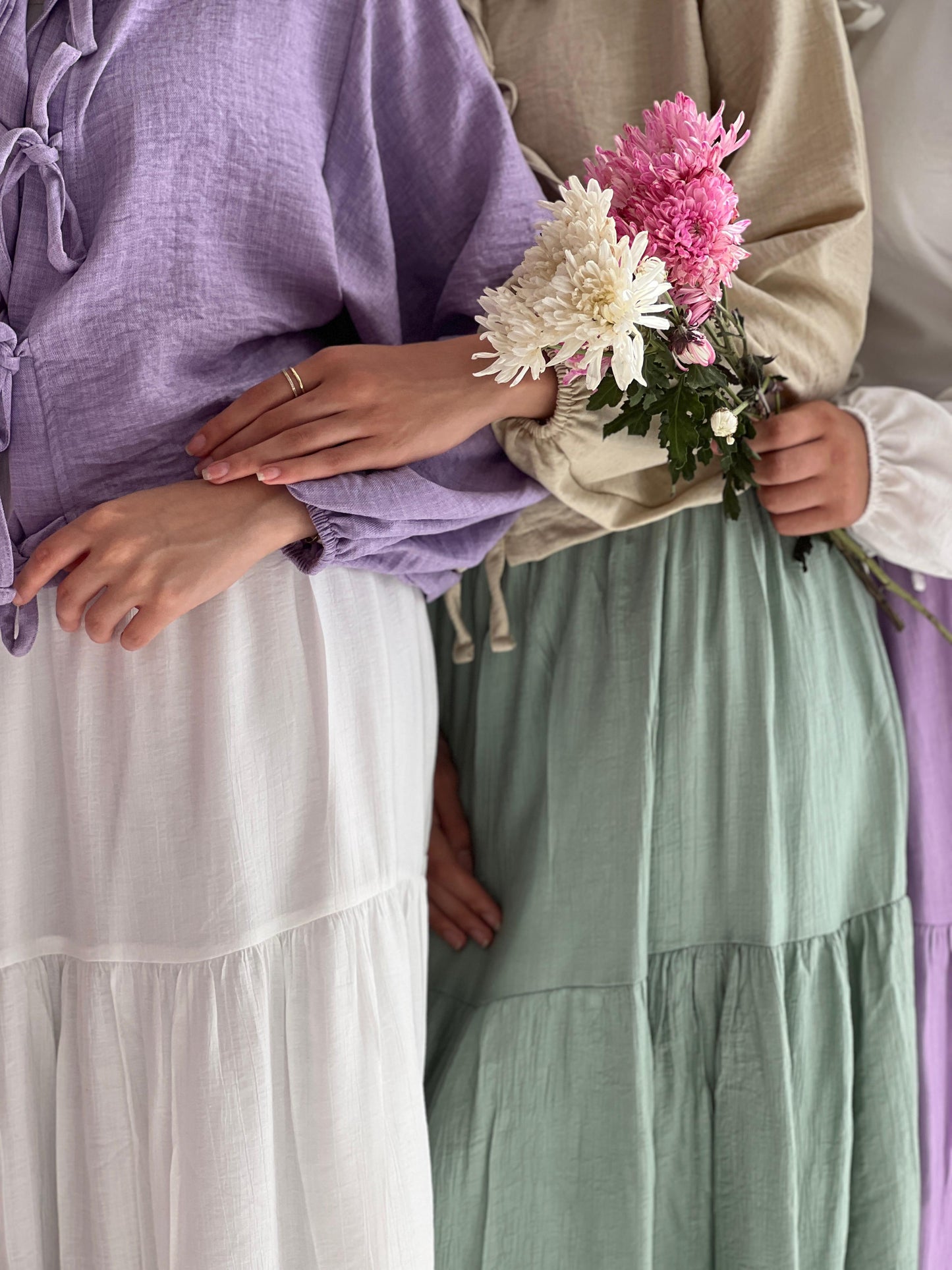 Pastel Breeze Skirt In Mint