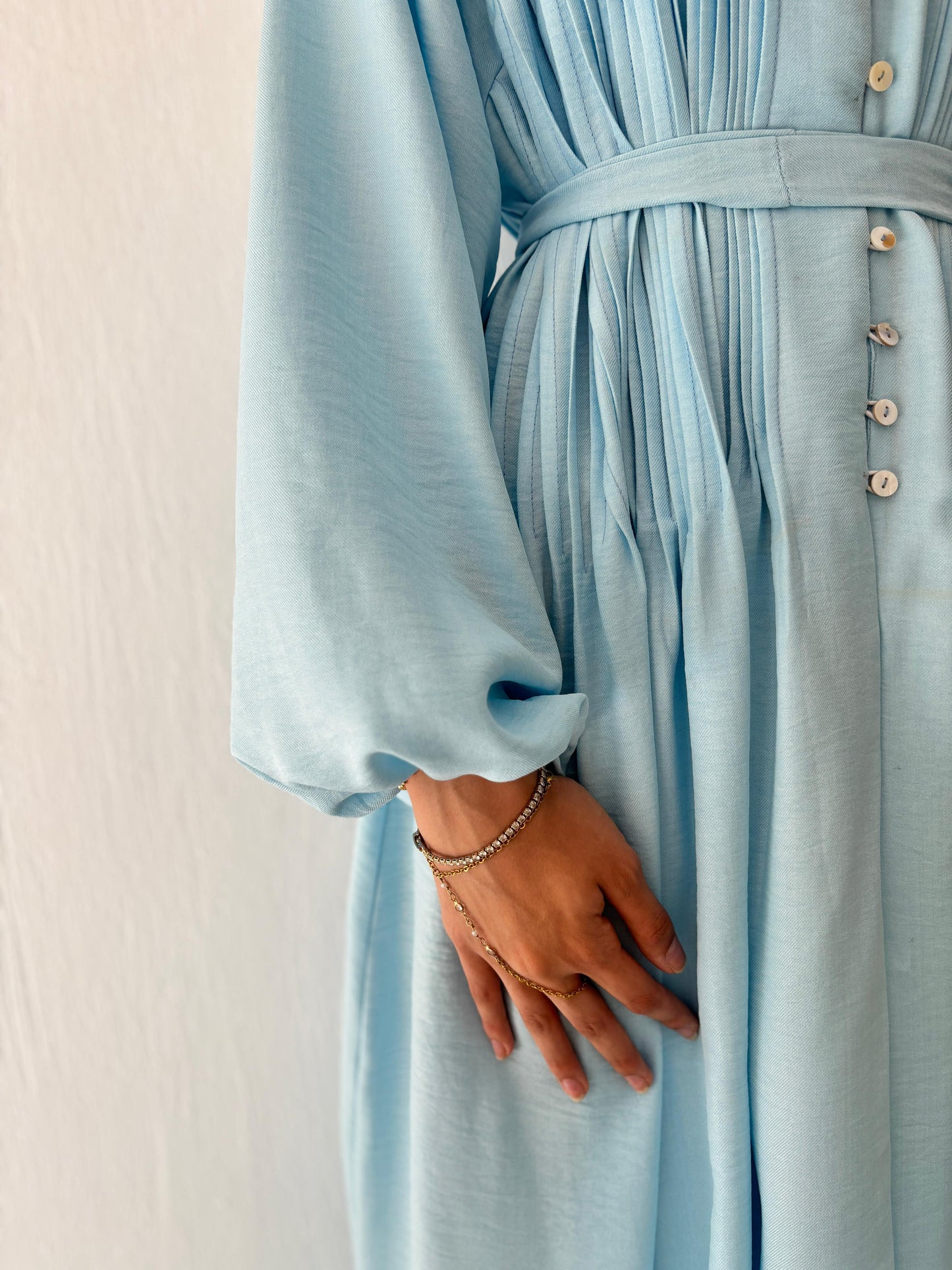 Luna Dress In Aqua Blue