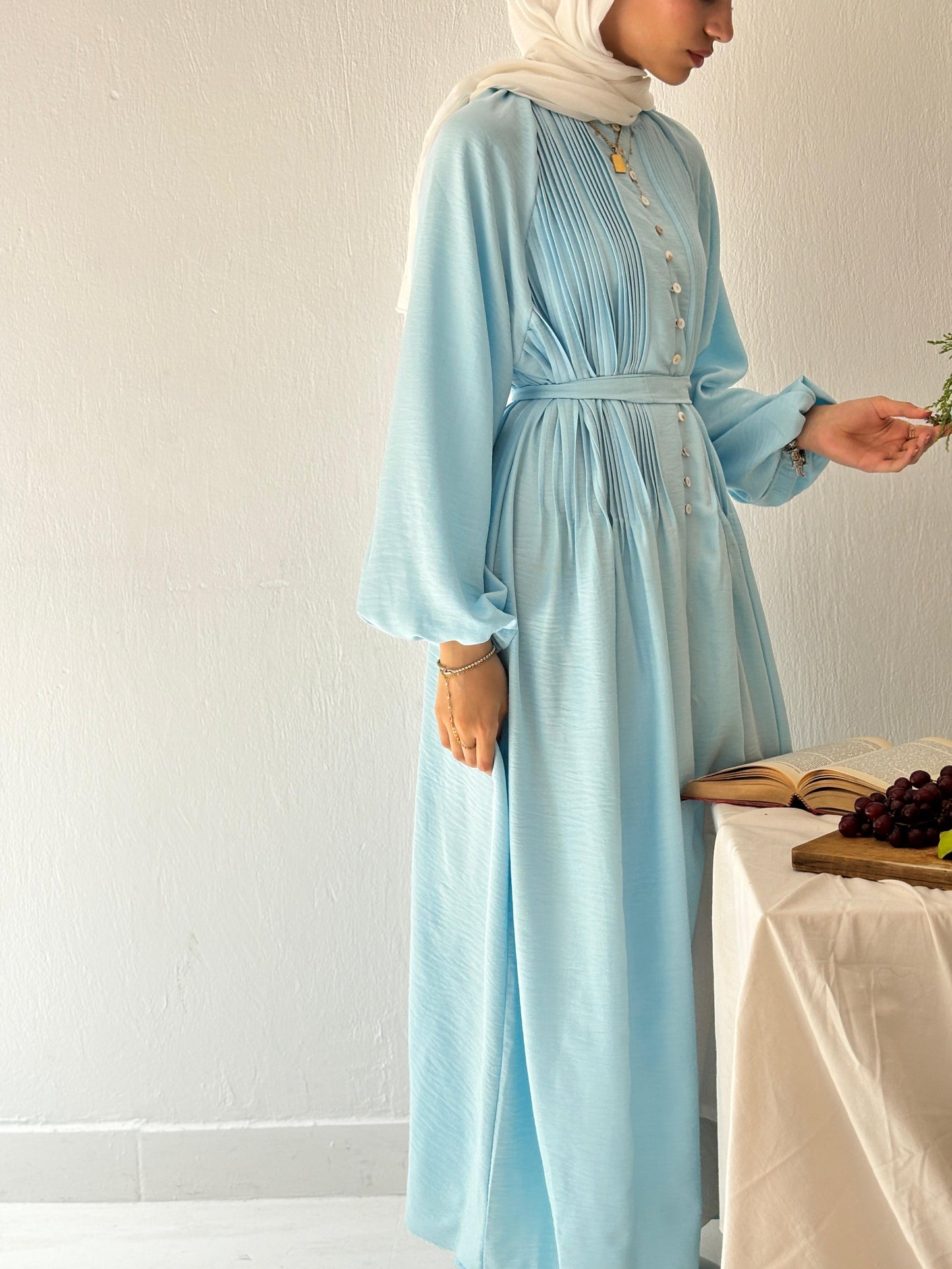 Luna Dress In Aqua Blue