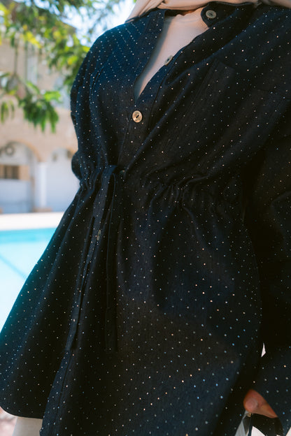 Denim Stud Top