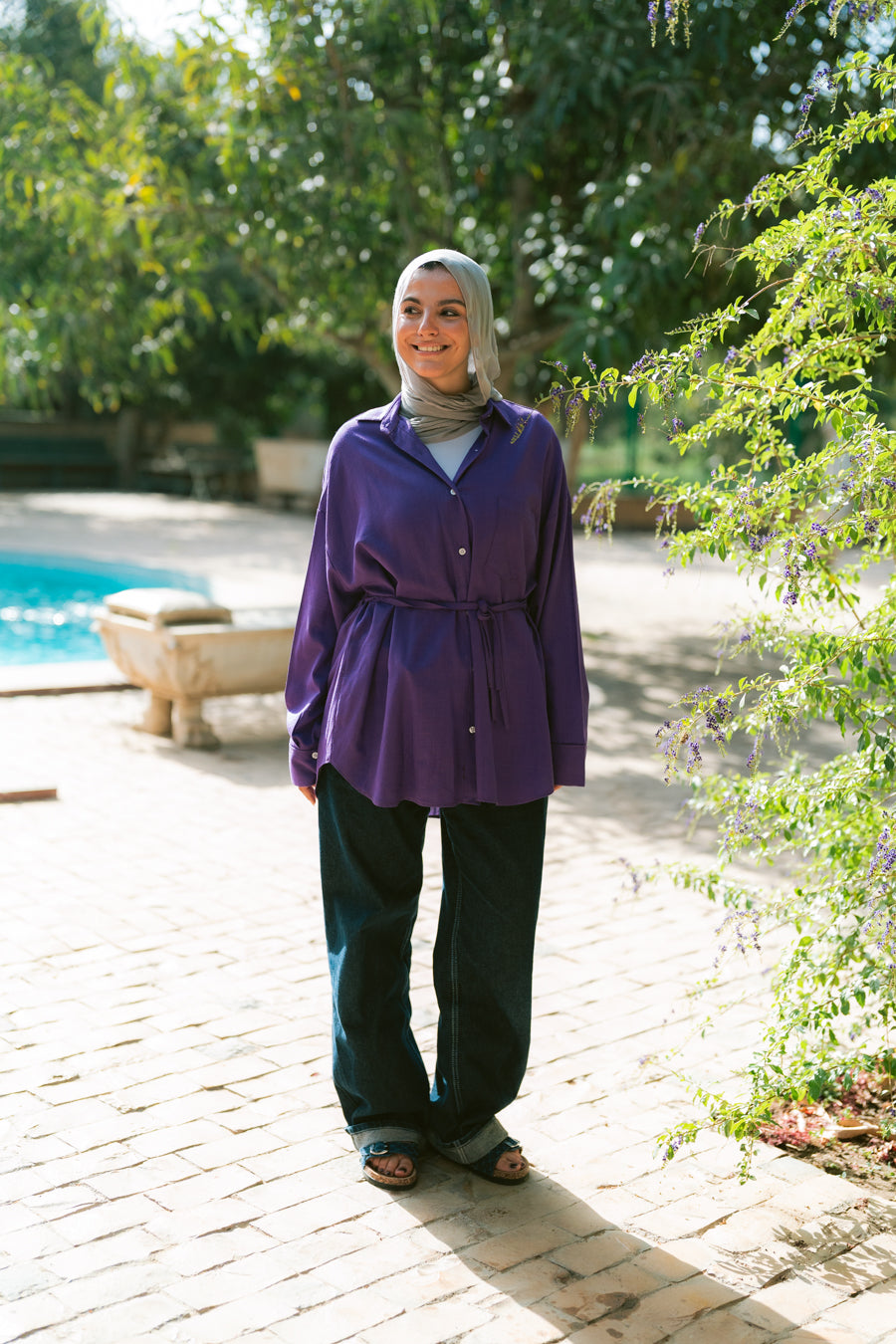 Air Linen Shirt In Purple