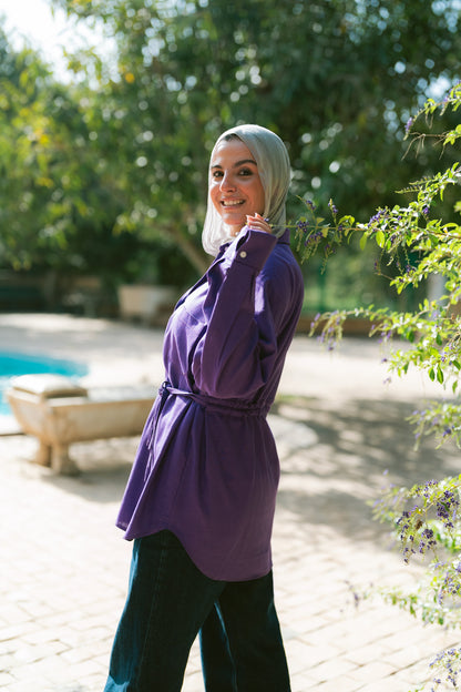 Air Linen Shirt In Purple