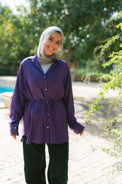 Air Linen Shirt In Purple