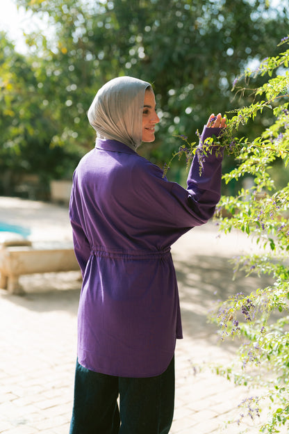 Air Linen Shirt In Purple