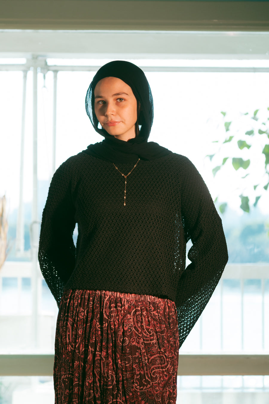 Lumi Mesh Top In Black