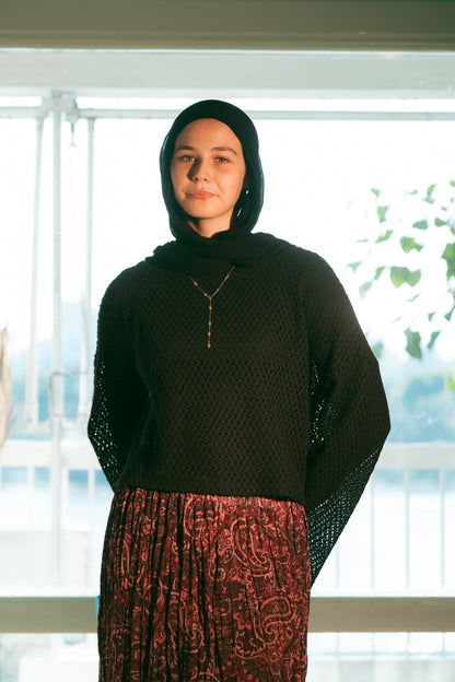 Lumi Mesh Top In Black