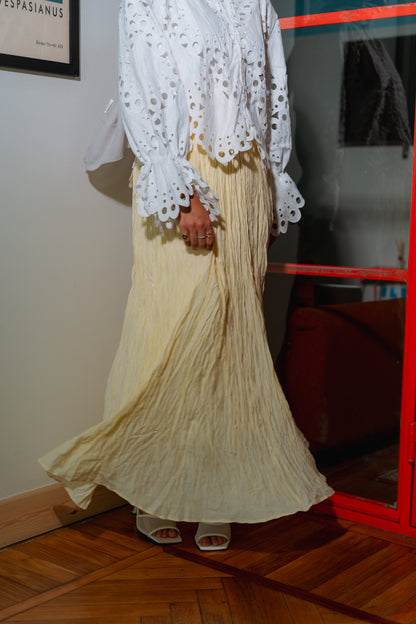 Lola Crushed Skirt In Yellow