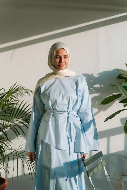 Naomi  asymmetric Top In Light Blue