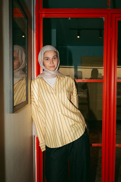 Retro Shirt In Yellow