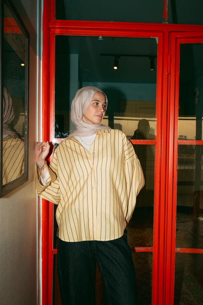 Retro Shirt In Yellow