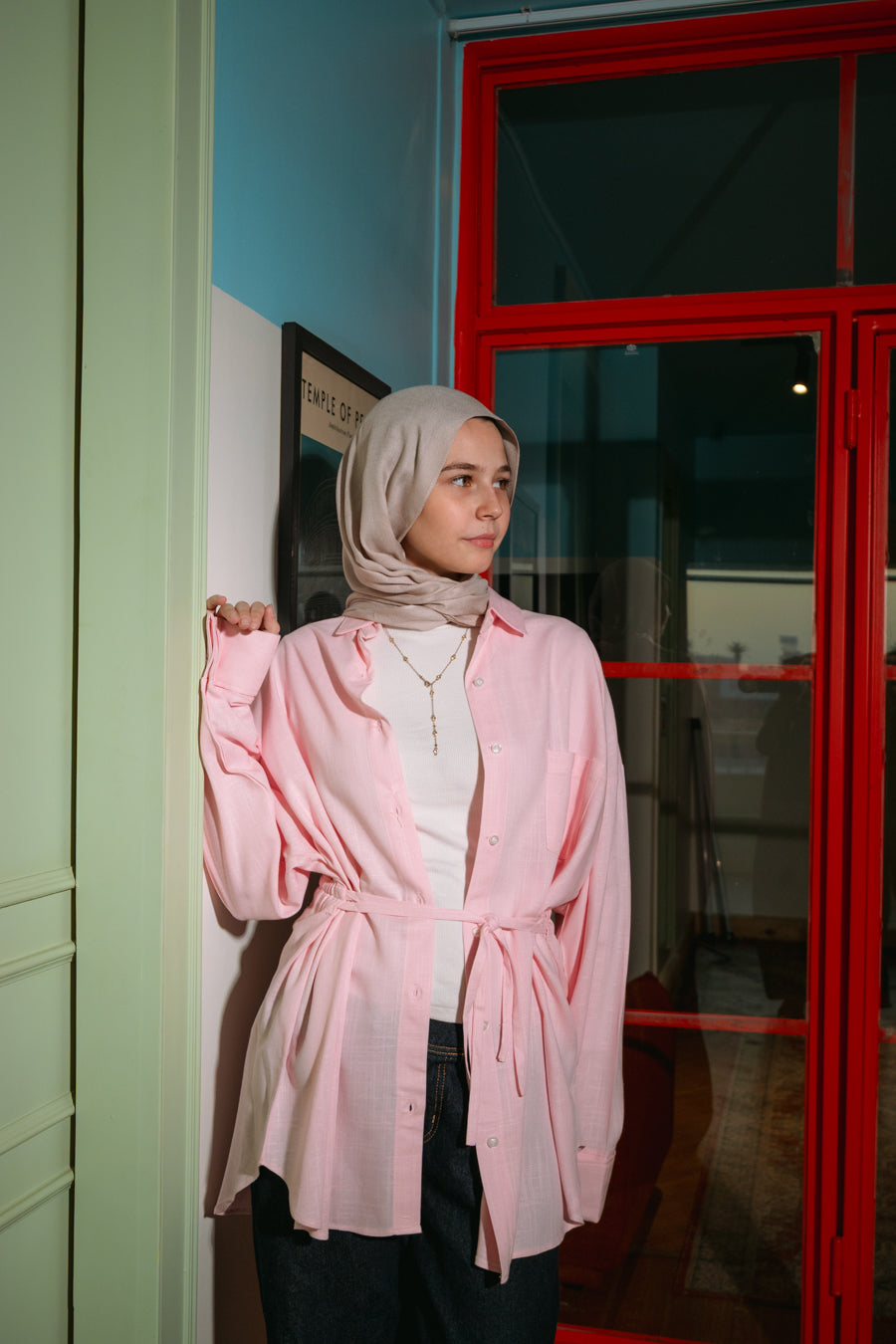 Air Linen Shirt In Pink