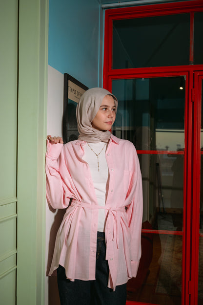 Air Linen Shirt In Pink
