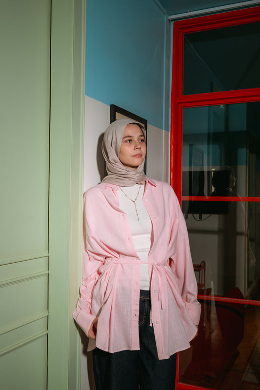 Air Linen Shirt In Pink