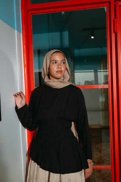 Cloudie Top In Black