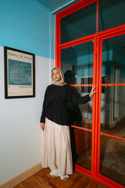 Cloudie Top In Black