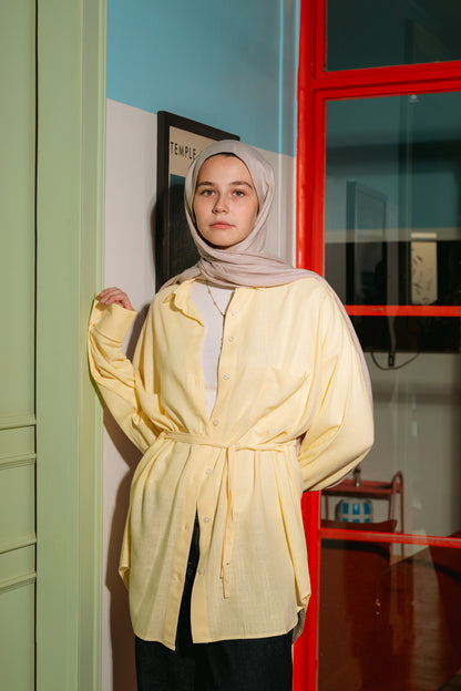 Air Linen Shirt In Yellow