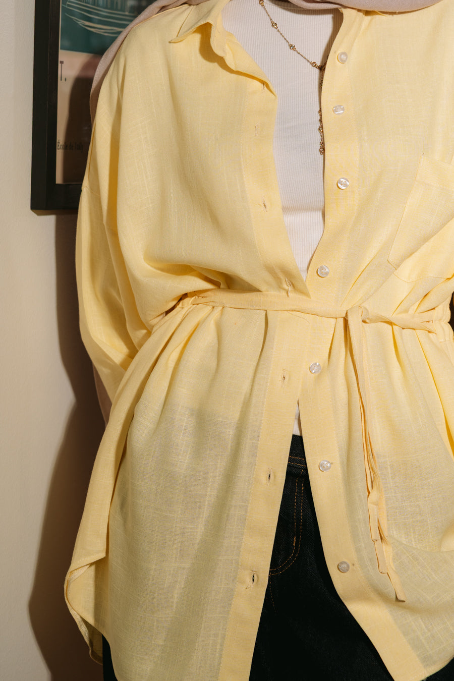 Air Linen Shirt In Yellow