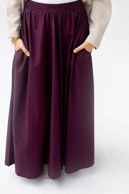 Poplin Skirt in Purple