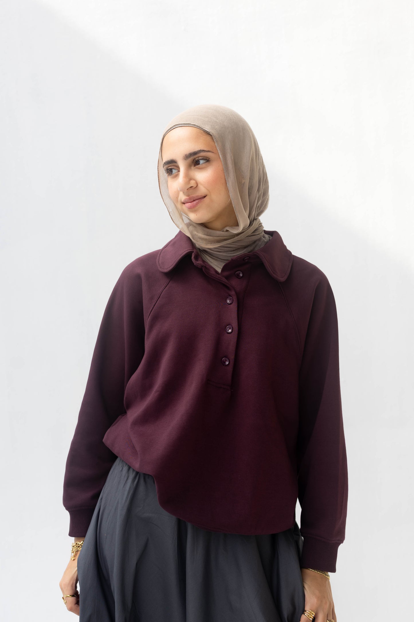 Ease Sweater in Black Berry