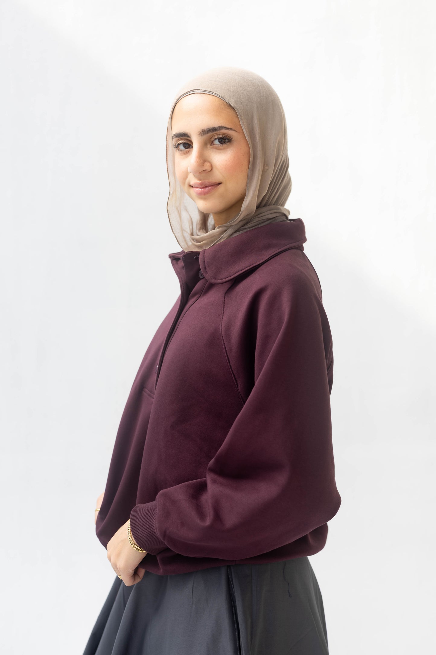 Ease Sweater in Black Berry