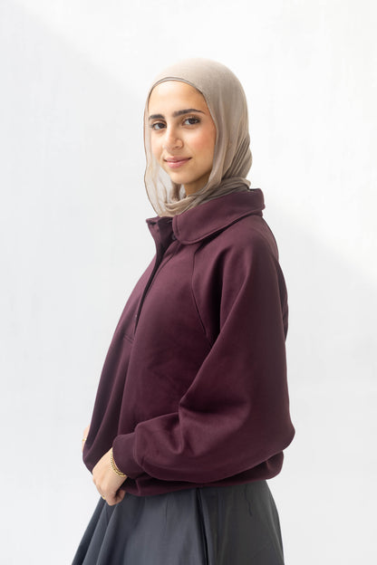 Ease Sweater in Black Berry