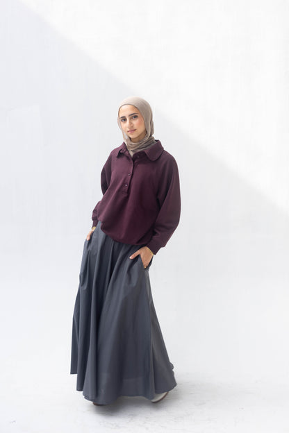 Ease Sweater in Black Berry