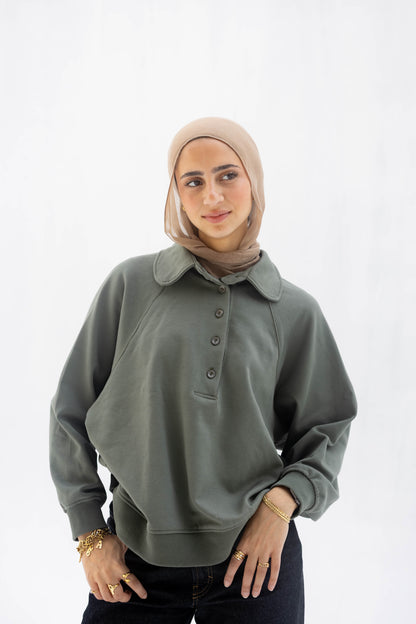 Ease Sweater in Green Matcha