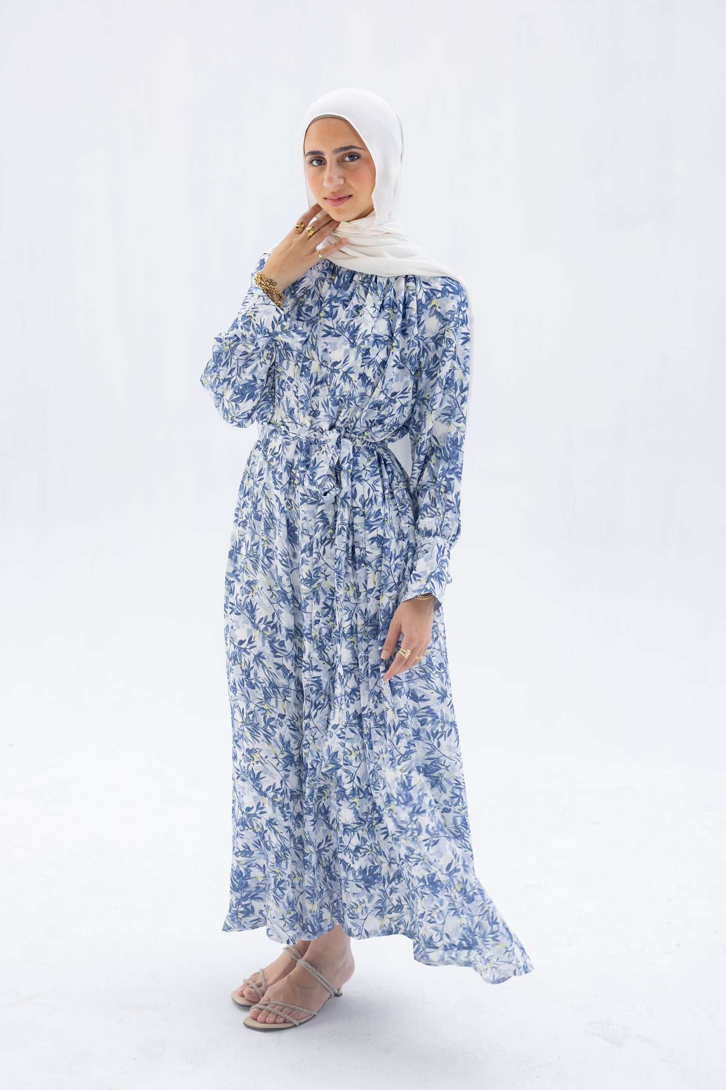 Nawarah Dress In Blue
