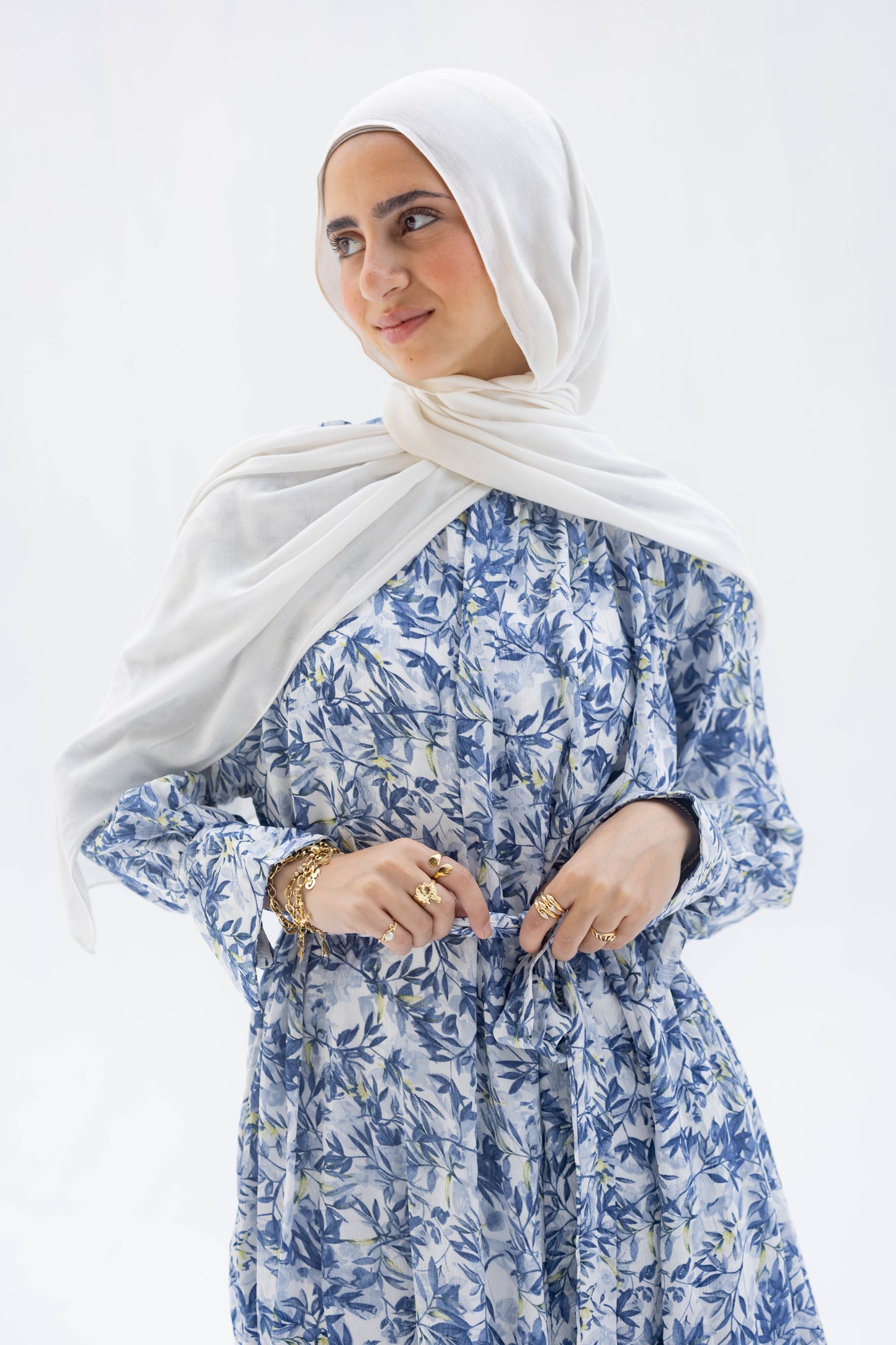 Nawarah Dress In Blue