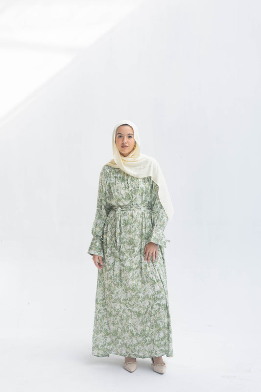 Nawarah Dress In Olive