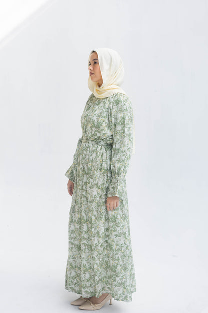 Nawarah Dress In Olive