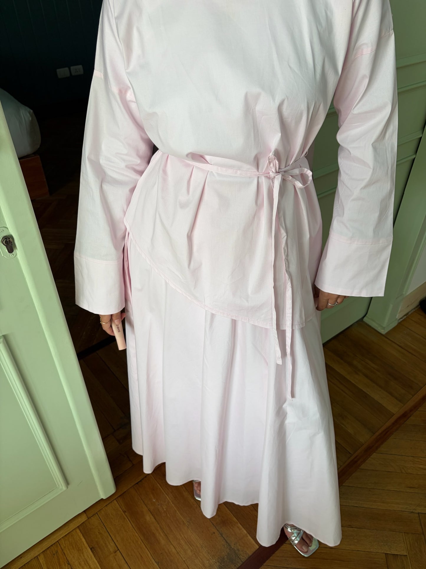 Naomi  asymmetric Top In Light Pink