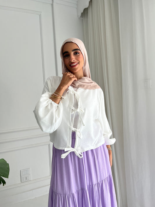 Iris Top In White