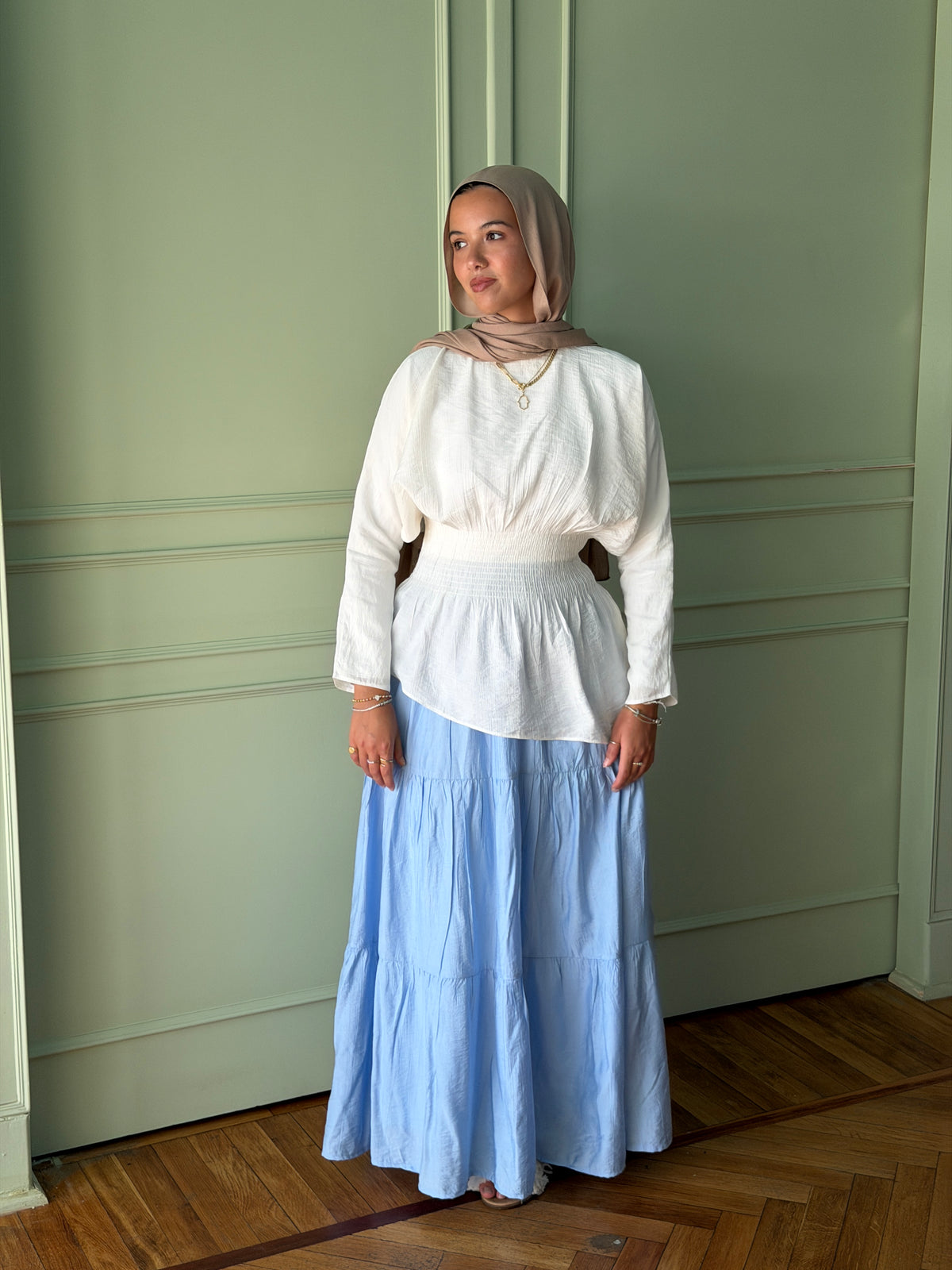 Pastel Breeze Skirt In Baby Blue