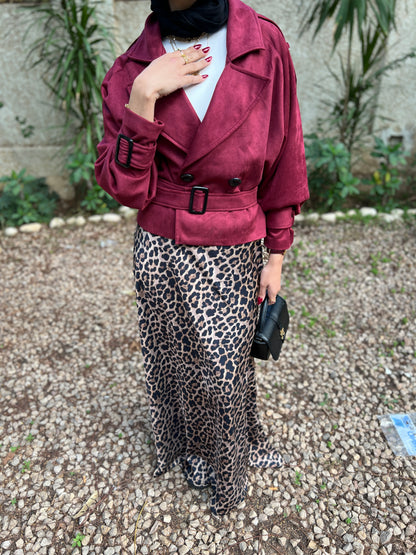 Trench It Coat In Berry