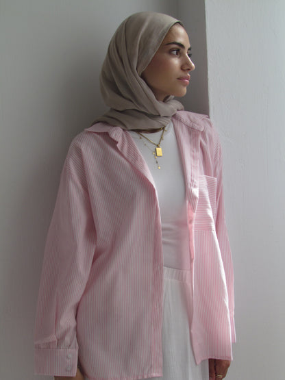 Striped Everyday Shirt In Pink
