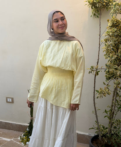 Cloudie Top In Yellow