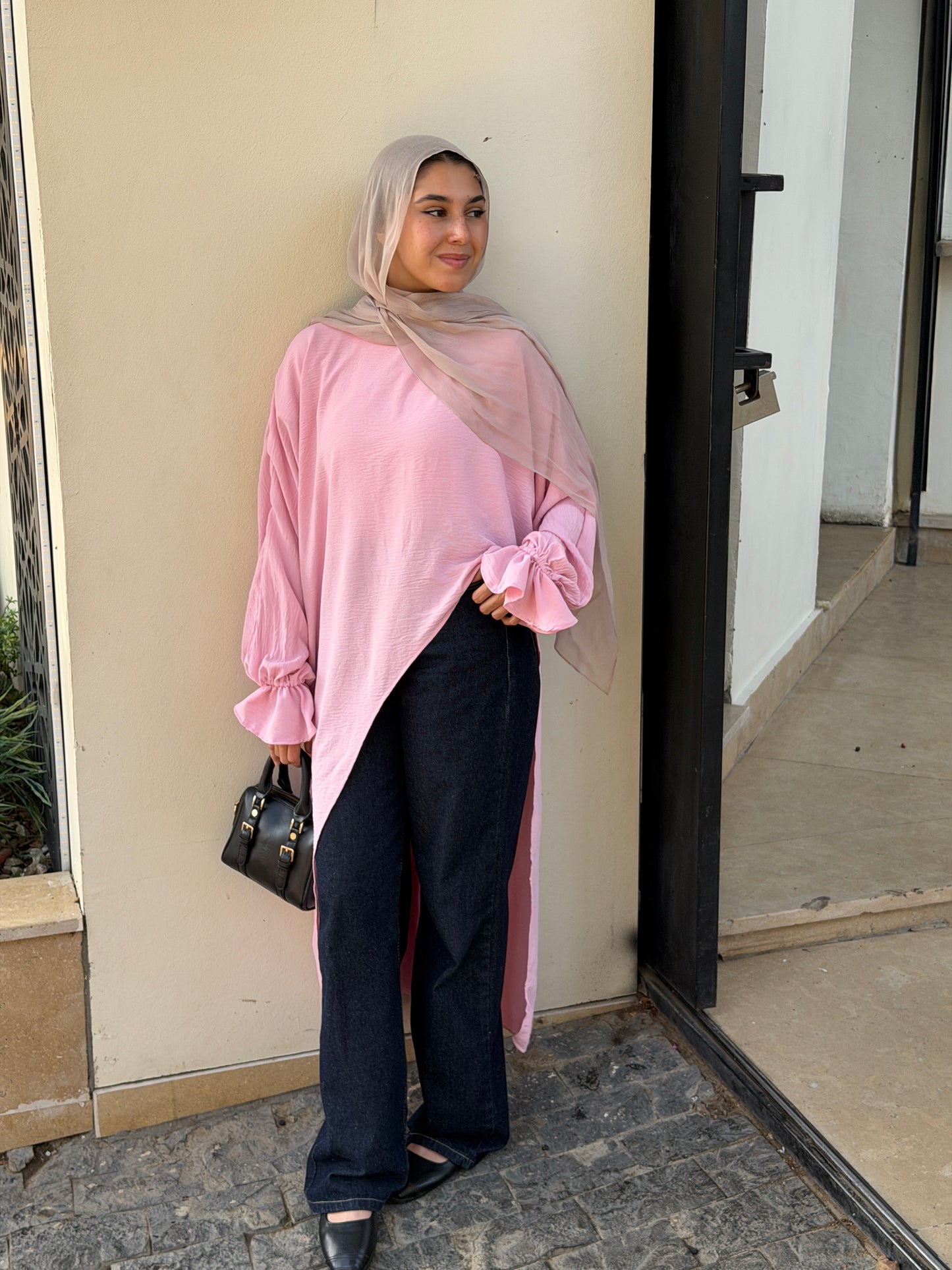 Elysian High Low Top In Pink