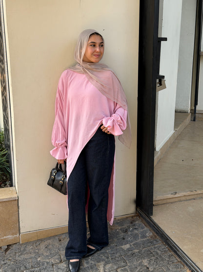 Elysian High Low Top In Pink
