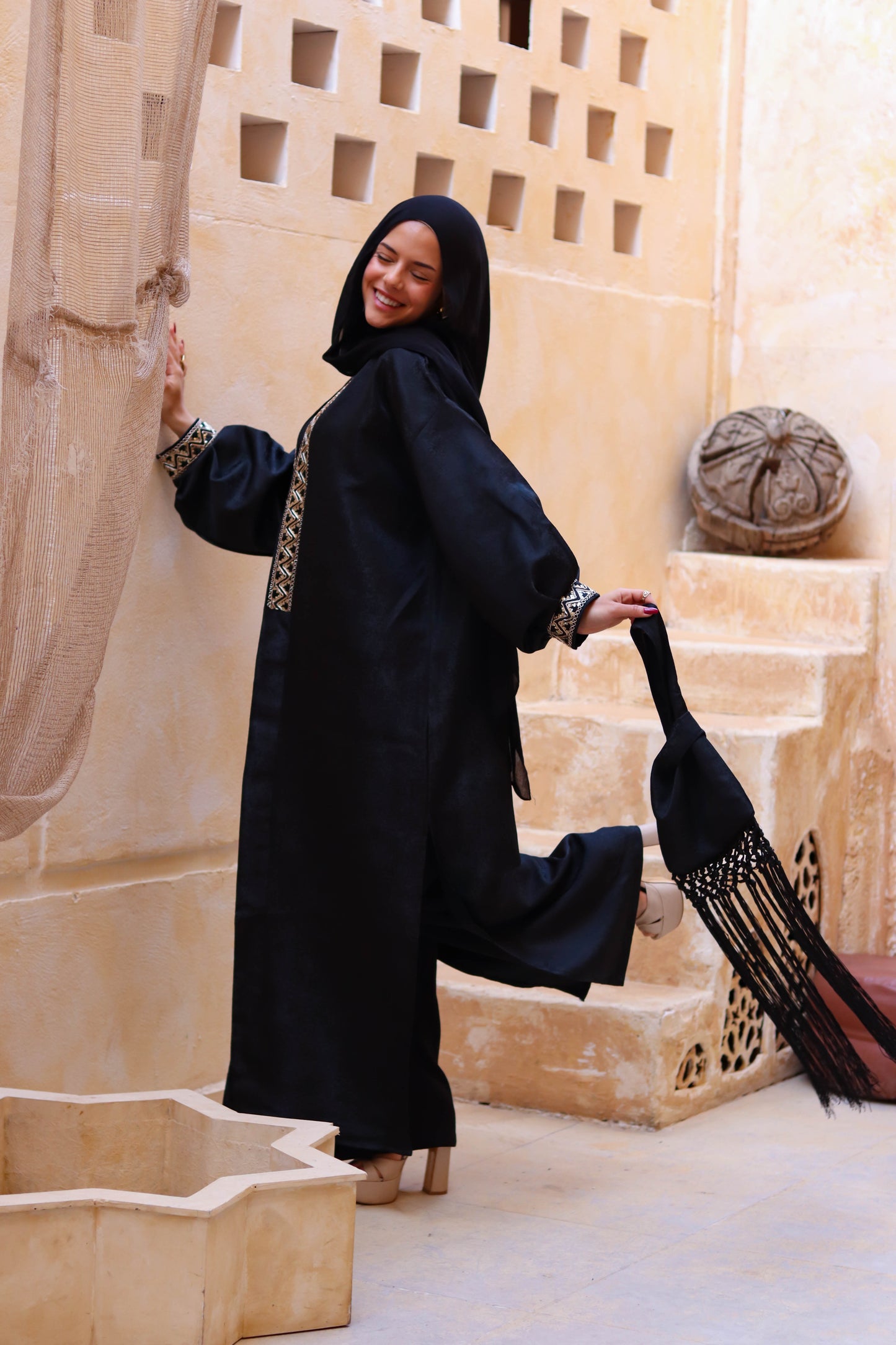 Noir Fringe Bag