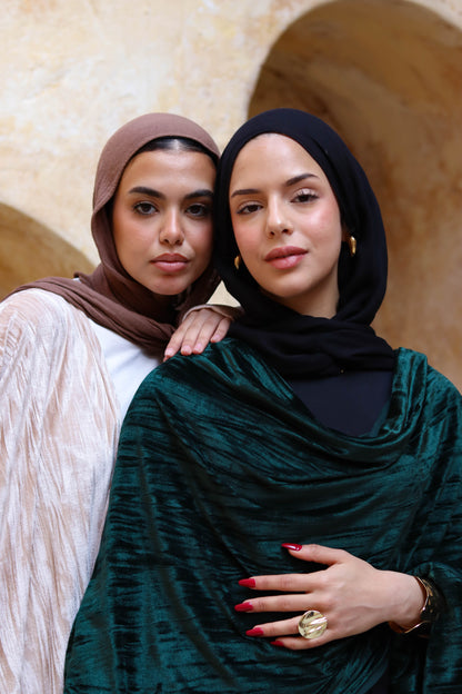 Zeina Shawl Kaftan In Green