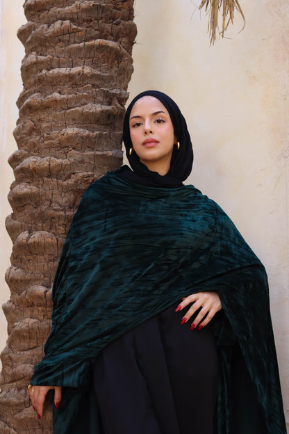 Zeina Shawl Kaftan In Green