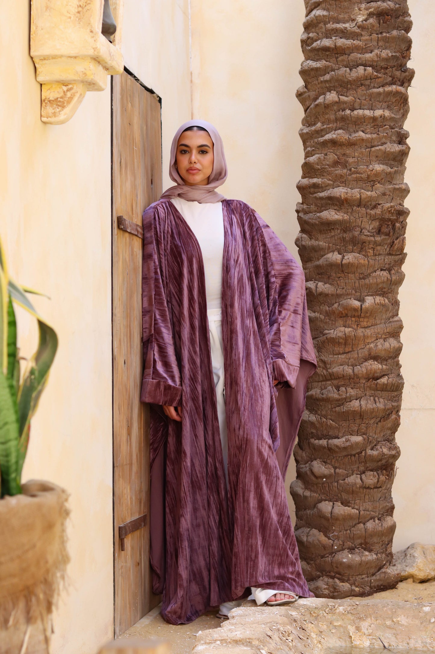 Zeina Shawl Kaftan In Cashmere